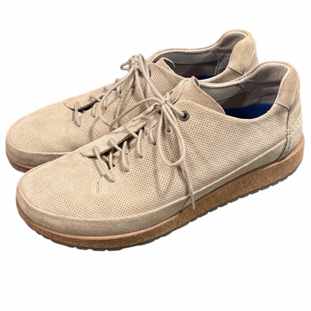 BIRKENSTOCK Honnef Low Light Suede Leather Shoe Sandcastle Mens Size 12 US 45 EU - Picture 4 of 8